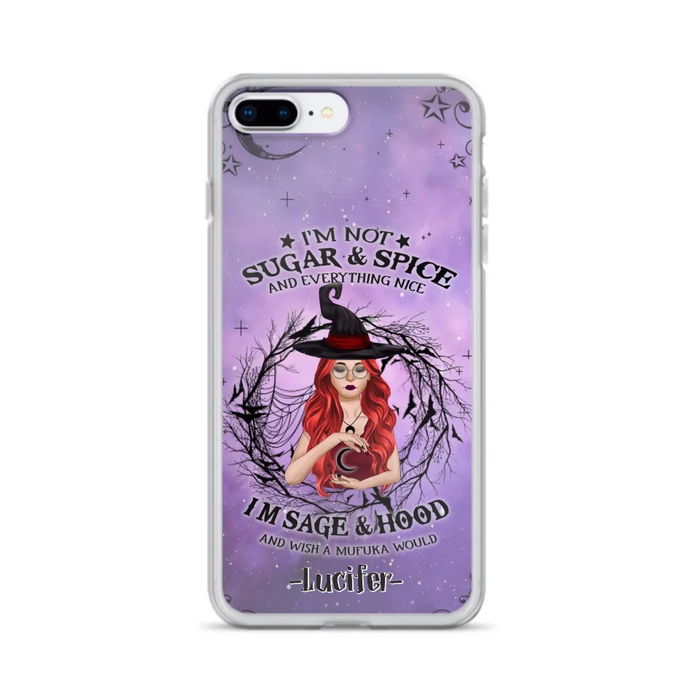 Custom Personalized Witch Phone Case - Best Halloween Gift Idea - I'm Not Sugar And Spice - Case For iPhone And Samsung - DFESX1