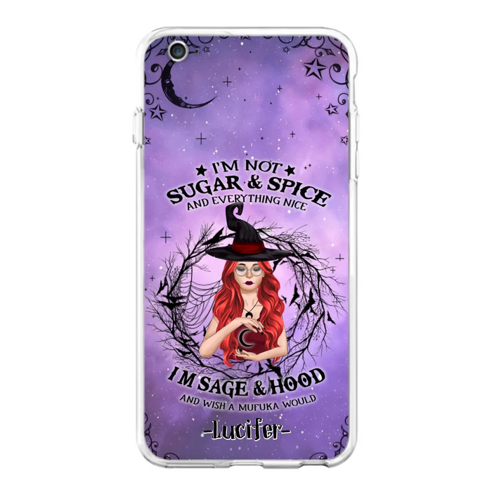 Custom Personalized Witch Phone Case - Best Halloween Gift Idea - I'm Not Sugar And Spice - Case For iPhone And Samsung - DFESX1