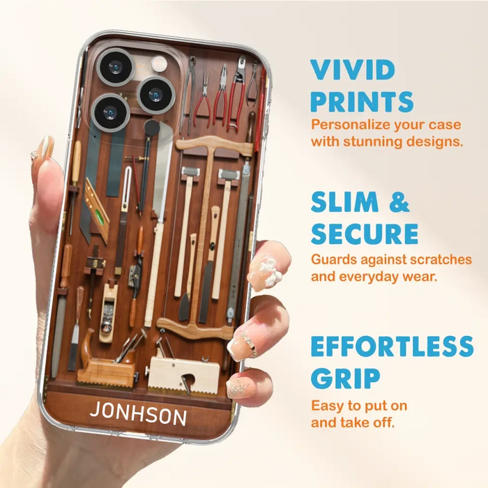 Custom Personalized Carpenter Toolbox Phone Case - Case For iPhone, Samsung And Xiaomi - J59VWE