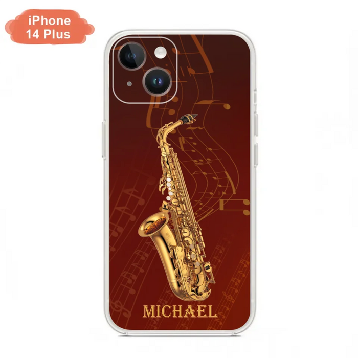 Custom Personalized Saxophone Phone Case For iPhone, Samsung and Xiaomi