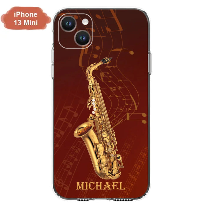 Custom Personalized Saxophone Phone Case For iPhone, Samsung and Xiaomi