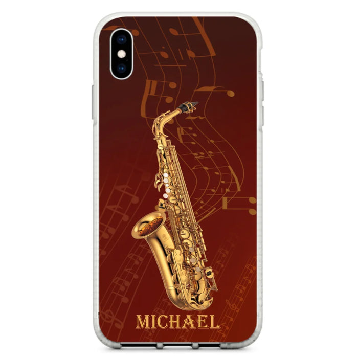 Custom Personalized Saxophone Phone Case For iPhone, Samsung and Xiaomi