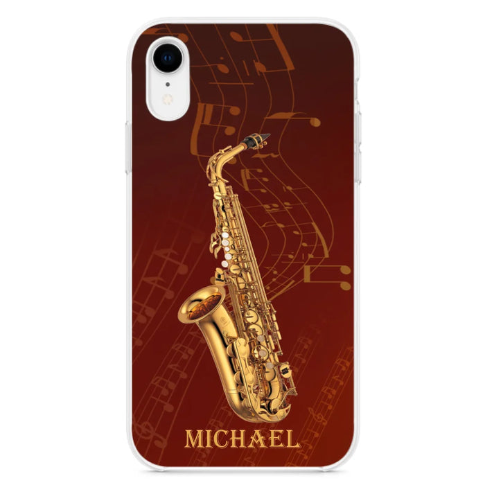 Custom Personalized Saxophone Phone Case For iPhone, Samsung and Xiaomi