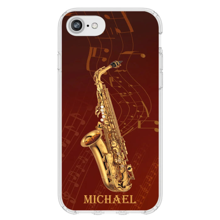 Custom Personalized Saxophone Phone Case For iPhone, Samsung and Xiaomi