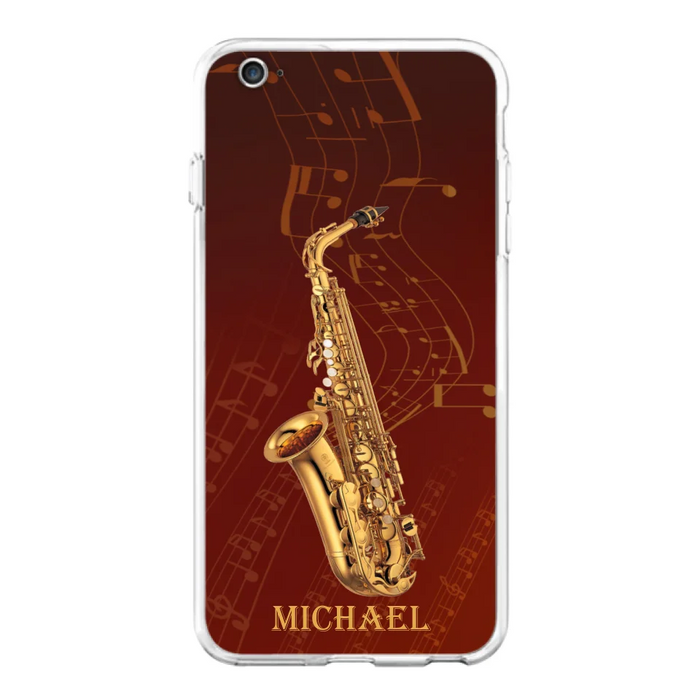 Custom Personalized Saxophone Phone Case For iPhone, Samsung and Xiaomi