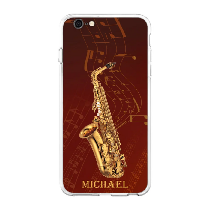 Custom Personalized Saxophone Phone Case For iPhone, Samsung and Xiaomi