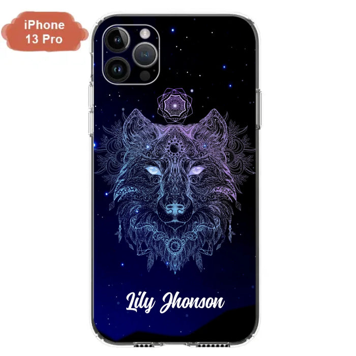 Custom Personalized Wolf Mandala Phone Case - Best Gift For Wolf Lover's - Case For iPhone, Samsung and Xiaomi - TOMO90