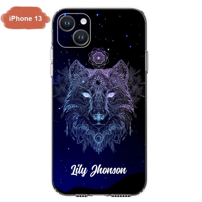 Custom Personalized Wolf Mandala Phone Case - Best Gift For Wolf Lover's - Case For iPhone, Samsung and Xiaomi - TOMO90