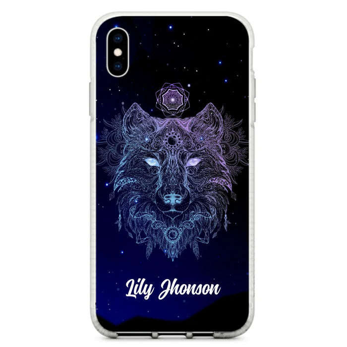 Custom Personalized Wolf Mandala Phone Case - Best Gift For Wolf Lover's - Case For iPhone, Samsung and Xiaomi - TOMO90