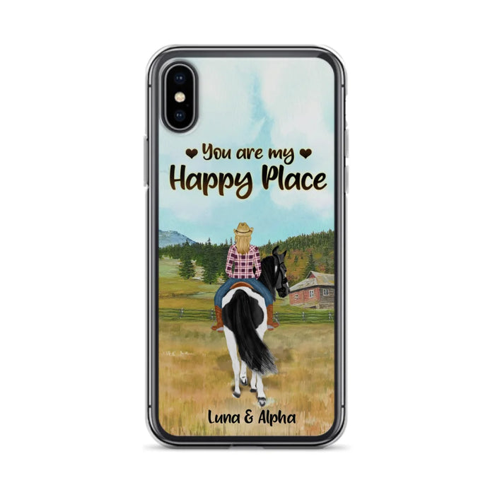 Custom Personalized Horse Riding Phone Case - You Are My Happy Place - Case Phone For iPhone And Samsung