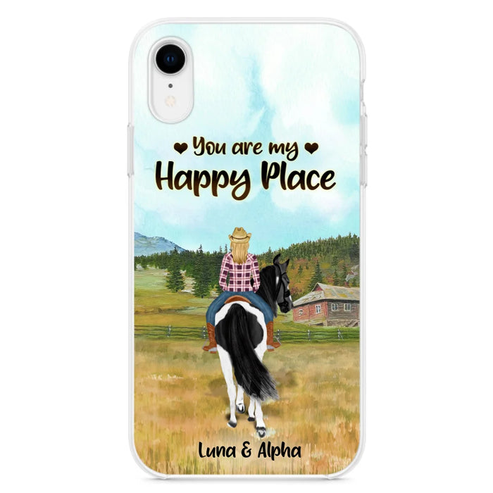 Custom Personalized Horse Riding Phone Case - You Are My Happy Place - Case Phone For iPhone And Samsung