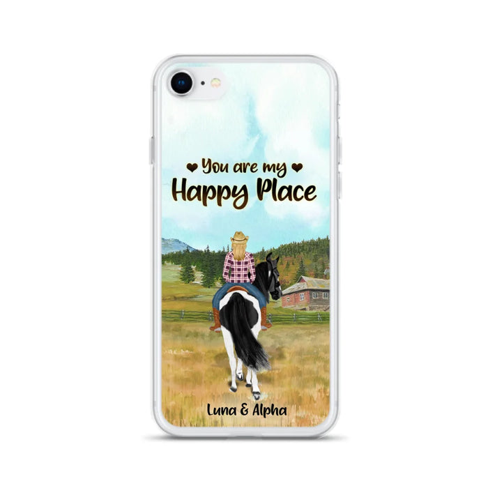 Custom Personalized Horse Riding Phone Case - You Are My Happy Place - Case Phone For iPhone And Samsung