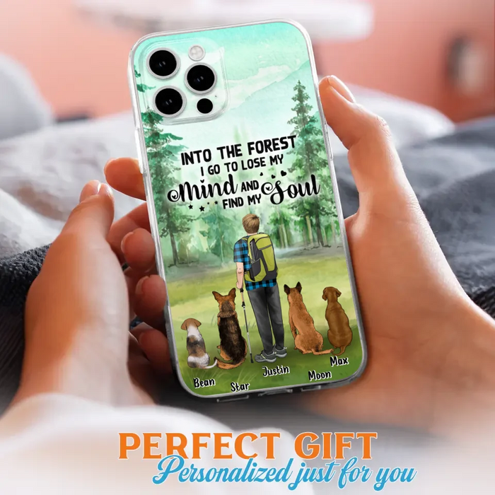 Custom Personalized Solo Trekking Woods  With Pets Phone Case - Upto 4 Pets - Case For iPhone and Samsung - 6CIAJ9