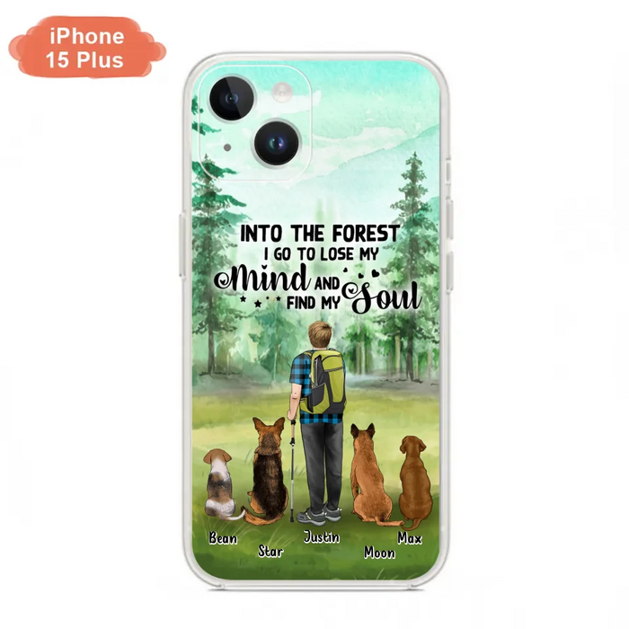 Custom Personalized Solo Trekking Woods  With Pets Phone Case - Upto 4 Pets - Case For iPhone and Samsung - 6CIAJ9