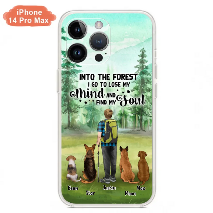 Custom Personalized Solo Trekking Woods  With Pets Phone Case - Upto 4 Pets - Case For iPhone and Samsung - 6CIAJ9