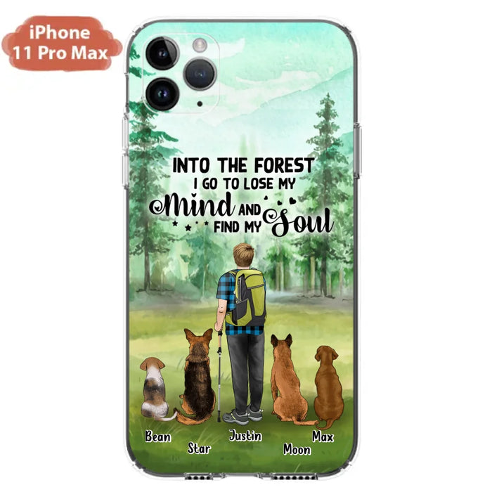 Custom Personalized Solo Trekking Woods  With Pets Phone Case - Upto 4 Pets - Case For iPhone and Samsung - 6CIAJ9