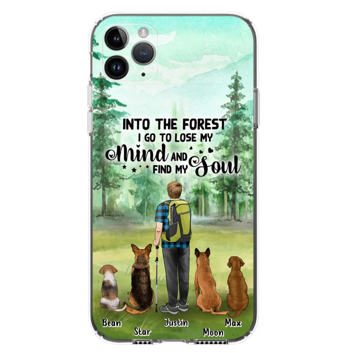 Custom Personalized Solo Trekking Woods  With Pets Phone Case - Upto 4 Pets - Case For iPhone and Samsung - 6CIAJ9