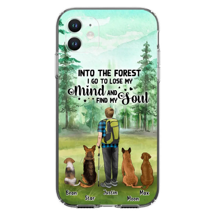 Custom Personalized Solo Trekking Woods  With Pets Phone Case - Upto 4 Pets - Case For iPhone and Samsung - 6CIAJ9