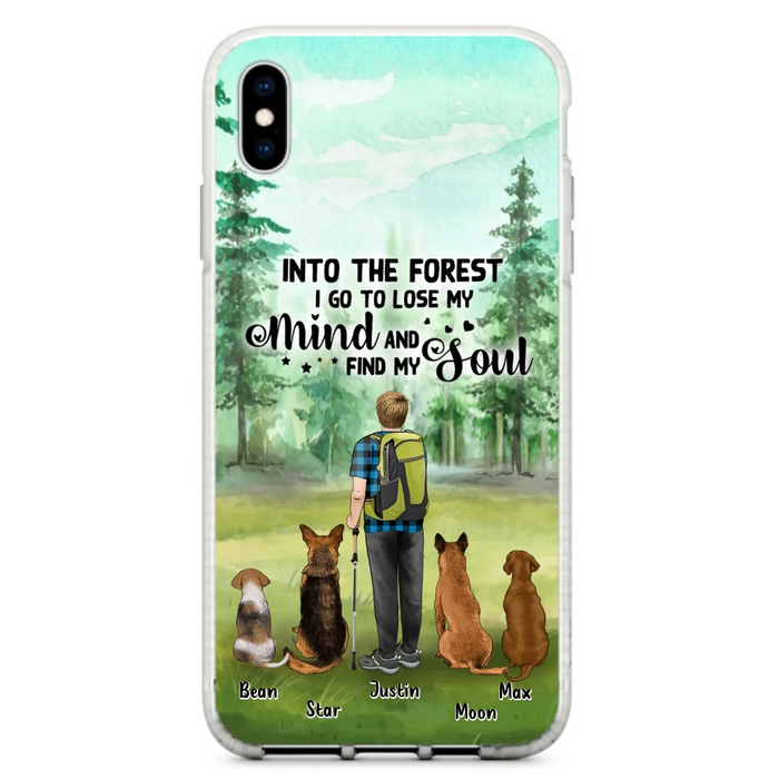 Custom Personalized Solo Trekking Woods  With Pets Phone Case - Upto 4 Pets - Case For iPhone and Samsung - 6CIAJ9