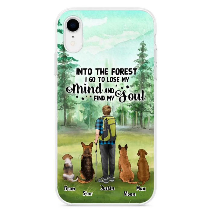 Custom Personalized Solo Trekking Woods  With Pets Phone Case - Upto 4 Pets - Case For iPhone and Samsung - 6CIAJ9