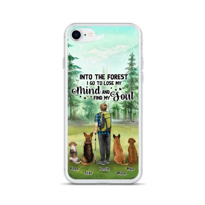 Custom Personalized Solo Trekking Woods  With Pets Phone Case - Upto 4 Pets - Case For iPhone and Samsung - 6CIAJ9