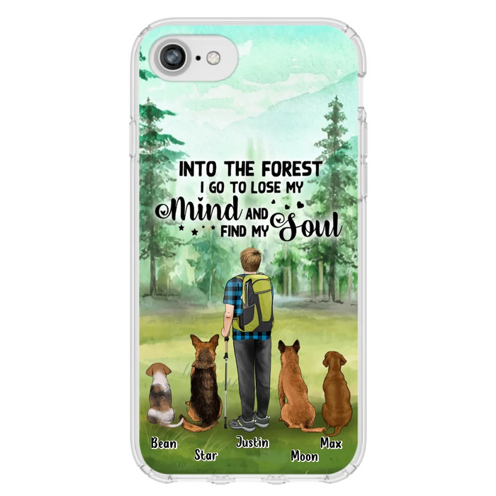 Custom Personalized Solo Trekking Woods  With Pets Phone Case - Upto 4 Pets - Case For iPhone and Samsung - 6CIAJ9