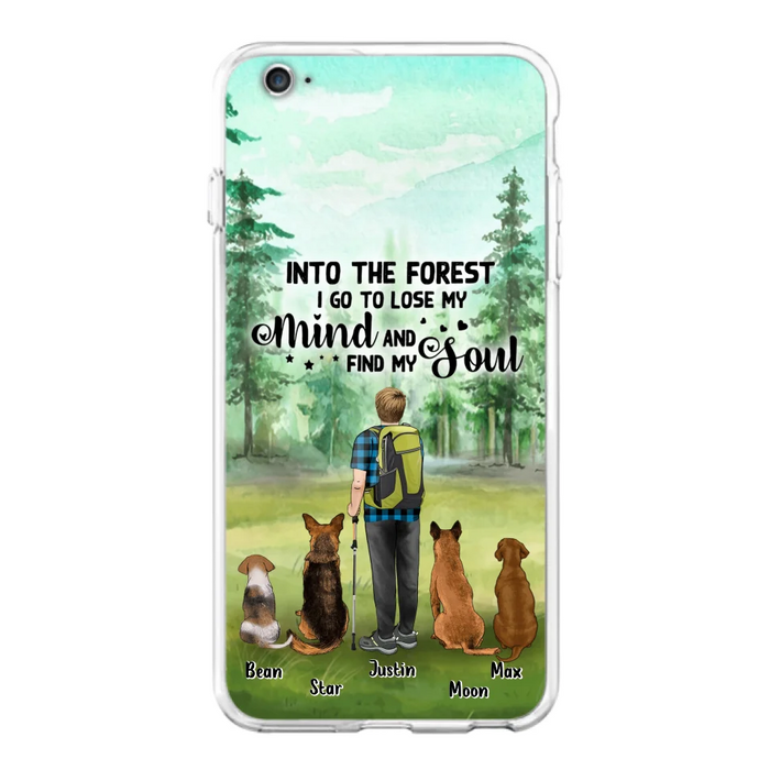 Custom Personalized Solo Trekking Woods  With Pets Phone Case - Upto 4 Pets - Case For iPhone and Samsung - 6CIAJ9