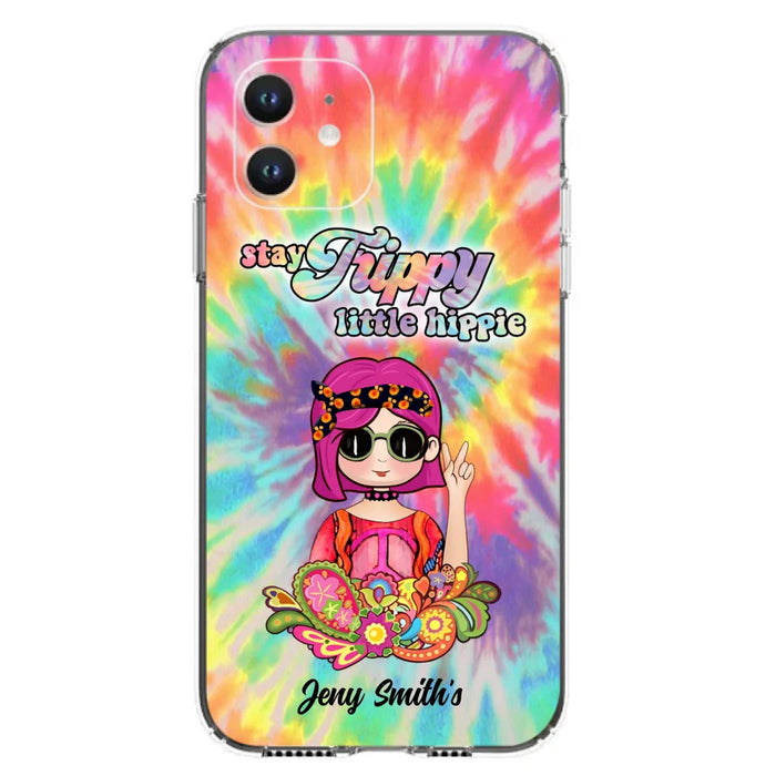 Personalized Hippie Phone Case - Stay Trippy Little Hippie - Case Phone For iPhone And Samsung