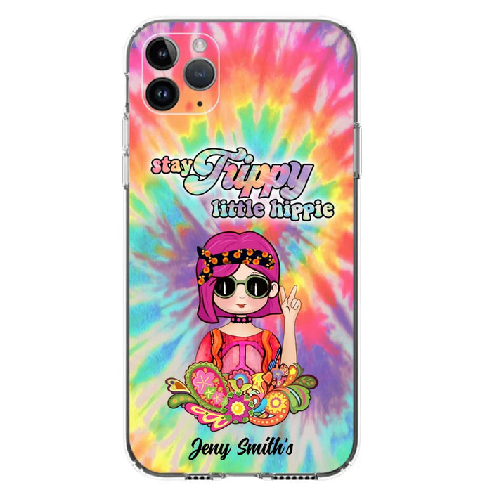 Personalized Hippie Phone Case - Stay Trippy Little Hippie - Case Phone For iPhone And Samsung