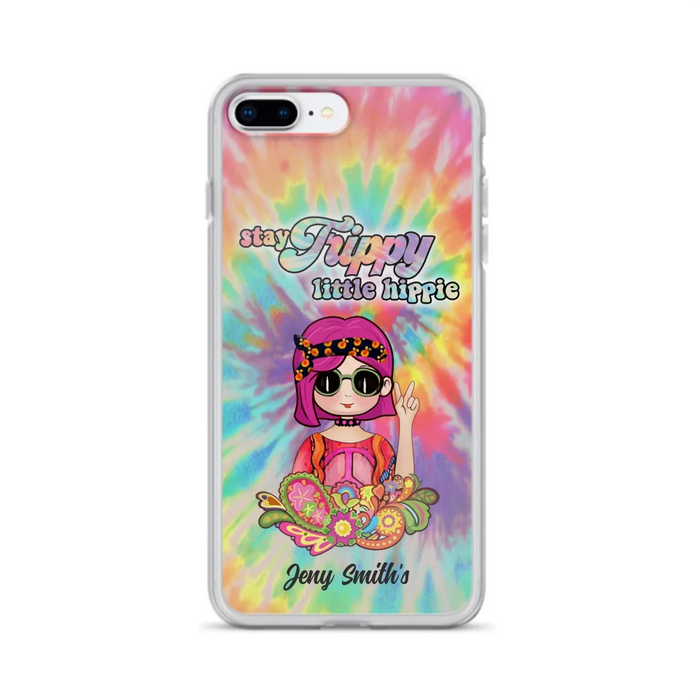 Personalized Hippie Phone Case - Stay Trippy Little Hippie - Case Phone For iPhone And Samsung