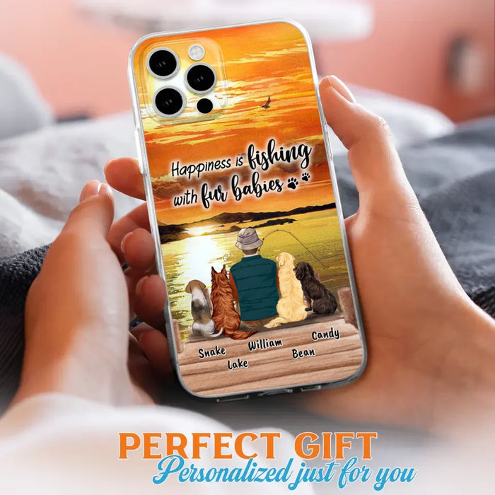 Custom Personalized Fishing Man/Woman Phone Case - Upto 4 Pets - Phone Case For iPhone and Samsung - 4TC88X