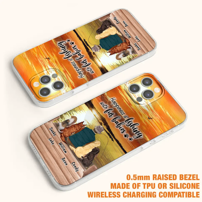 Custom Personalized Fishing Man/Woman Phone Case - Upto 4 Pets - Phone Case For iPhone and Samsung - 4TC88X