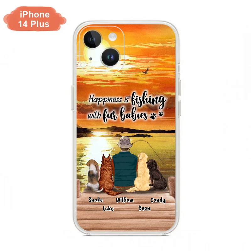 Custom Personalized Fishing Man/Woman Phone Case - Upto 4 Pets - Phone Case For iPhone and Samsung - 4TC88X