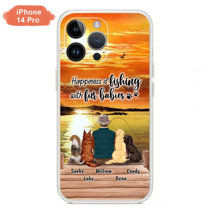 Custom Personalized Fishing Man/Woman Phone Case - Upto 4 Pets - Phone Case For iPhone and Samsung - 4TC88X