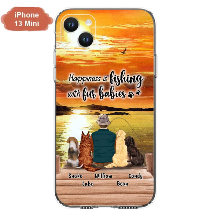 Custom Personalized Fishing Man/Woman Phone Case - Upto 4 Pets - Phone Case For iPhone and Samsung - 4TC88X