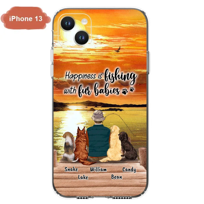 Custom Personalized Fishing Man/Woman Phone Case - Upto 4 Pets - Phone Case For iPhone and Samsung - 4TC88X