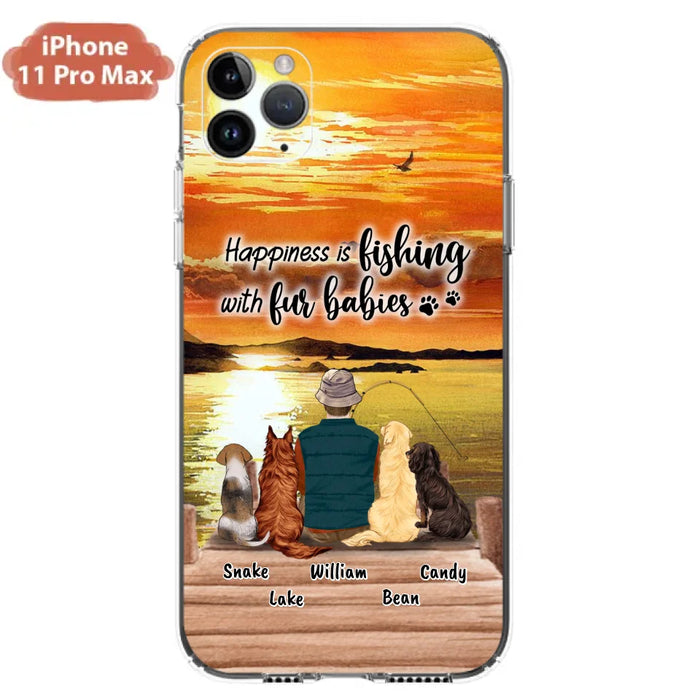 Custom Personalized Fishing Man/Woman Phone Case - Upto 4 Pets - Phone Case For iPhone and Samsung - 4TC88X