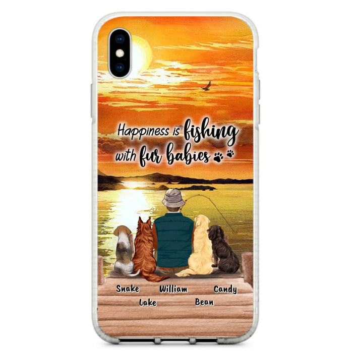 Custom Personalized Fishing Man/Woman Phone Case - Upto 4 Pets - Phone Case For iPhone and Samsung - 4TC88X