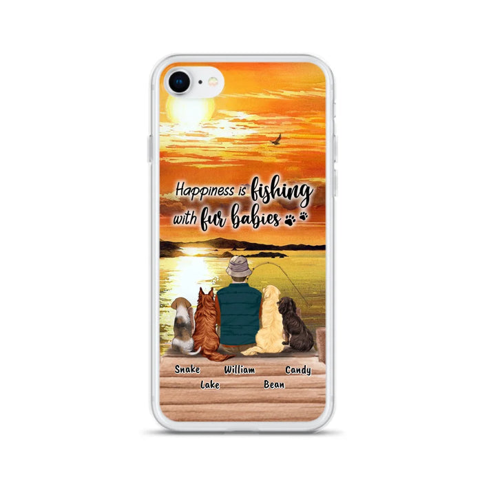 Custom Personalized Fishing Man/Woman Phone Case - Upto 4 Pets - Phone Case For iPhone and Samsung - 4TC88X