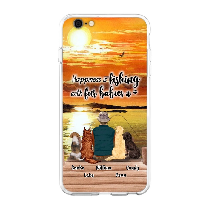 Custom Personalized Fishing Man/Woman Phone Case - Upto 4 Pets - Phone Case For iPhone and Samsung - 4TC88X