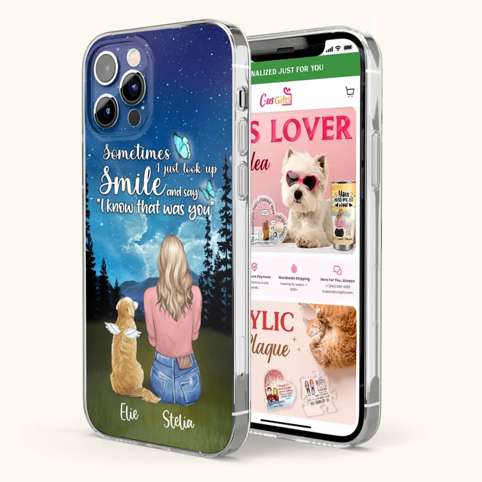 Custom Personalized Lost Pet Mom Phone Case - Girl With Upto 4 Pets - Phone Case For iPhone and Samsung - PU2YLV