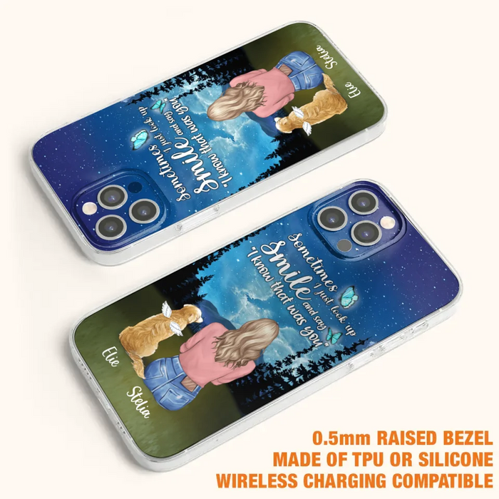 Custom Personalized Lost Pet Mom Phone Case - Girl With Upto 4 Pets - Phone Case For iPhone and Samsung - PU2YLV