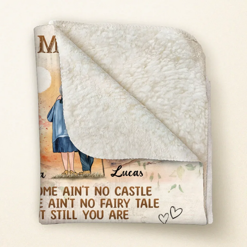 Personalized Old Couple Quilt/Fleece Throw Blanket - Gift Idea For Wife From Husband - Still You Are My Queen Forever