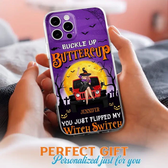 Custom Personalized Off-road Witch Phone Case - Halloween Gift Idea For Friends/Off-road Lovers - Case for iPhone & Samsung