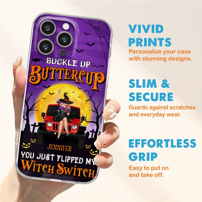 Custom Personalized Off-road Witch Phone Case - Halloween Gift Idea For Friends/Off-road Lovers - Case for iPhone & Samsung