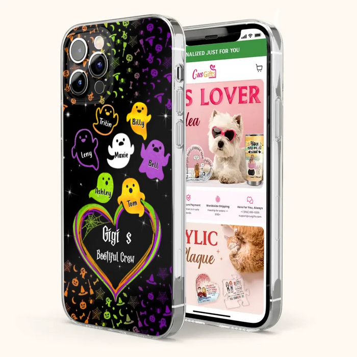 Custom Personalized Gigi's Bootiful Crew iPhone/Samsung Phone case - Halloween Gift for Grandma and grandkids - Up to 7 Grandkids