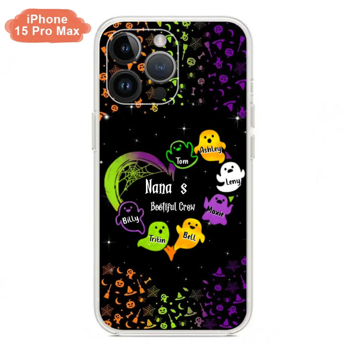 Custom Personalized Nana's Bootiful Crew iPhone/Samsung Case - Halloween gift for Grandma - Up to 7 Grandkids