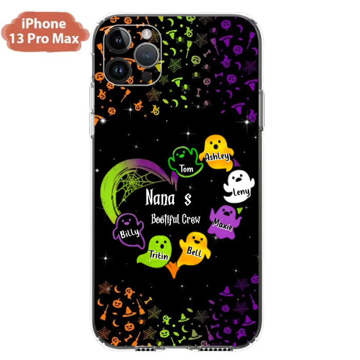 Custom Personalized Nana's Bootiful Crew iPhone/Samsung Case - Halloween gift for Grandma - Up to 7 Grandkids