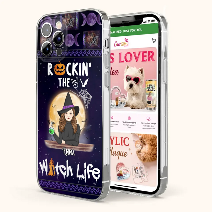 Custom Personalized Witch Phone Case - Halloween Gift Idea - Rockin' The Witch Life - Case For iPhone/Samsung