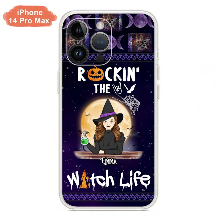 Custom Personalized Witch Phone Case - Halloween Gift Idea - Rockin' The Witch Life - Case For iPhone/Samsung